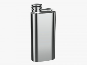 Flask Liquor Stainless Steel 03 3D Model