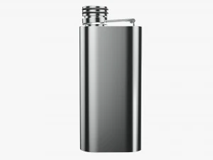 Flask Liquor Stainless Steel 03 3D Model