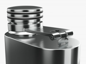 Flask Liquor Stainless Steel 03 3D 모델