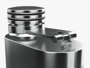 Flask Liquor Stainless Steel 03 3D Model