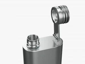 Flask Liquor Stainless Steel 03 3D Model