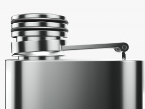 Flask Liquor Stainless Steel 03 3D 모델