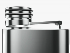 Flask Liquor Stainless Steel 03 3D Model
