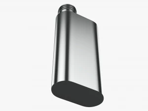 Flask Liquor Stainless Steel 03 3D Model