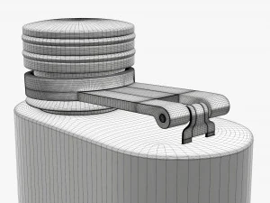Flask Liquor Stainless Steel 03 3D Model
