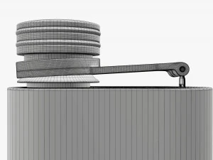 Flask Liquor Stainless Steel 03 3D Model