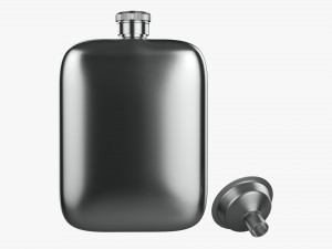 Flask Liquor Stainless Steel 04 Model 3D