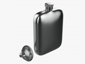 Flask Liquor Stainless Steel 04 Model 3D