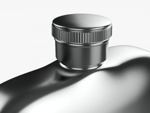 Flask Liquor Stainless Steel 04 Model 3D