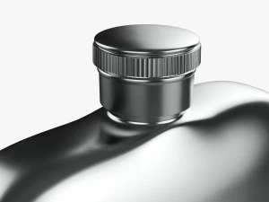 Flask Liquor Stainless Steel 04 3D Model