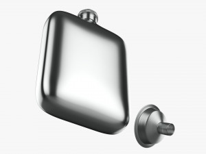 Flask Liquor Stainless Steel 04 Model 3D