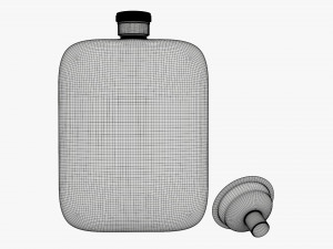Flask Liquor Stainless Steel 04 Model 3D