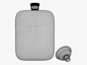Flask Liquor Stainless Steel 04 3D Model