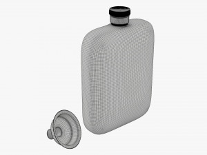 Flask Liquor Stainless Steel 04 Model 3D