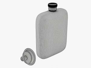 Flask Liquor Stainless Steel 04 3D Model
