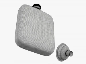 Flask Liquor Stainless Steel 04 3D Model