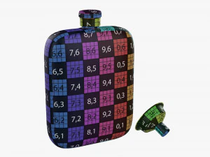 Flask Liquor Stainless Steel 04 3D Model