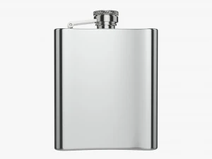 Flask Liquor Stainless Steel 05 3D Model