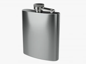Flask Liquor Stainless Steel 05 3D Model