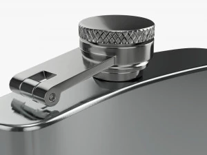 Flask Liquor Stainless Steel 05 3D Model