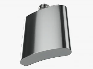 Flask Liquor Stainless Steel 05 3D Model