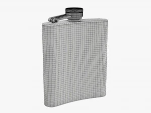 Flask Liquor Stainless Steel 05 3D Model