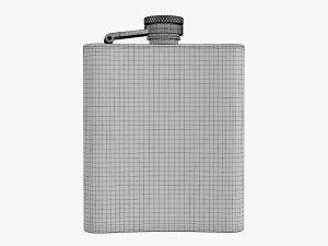 Flask Liquor Stainless Steel 05 3D Model