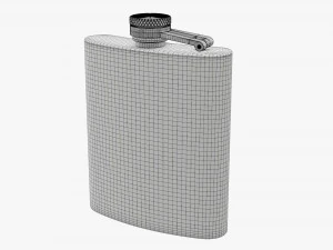 Flask Liquor Stainless Steel 05 3D Model