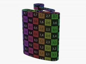 Flask Liquor Stainless Steel 05 3D Model