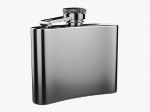 Flask Liquor Stainless Steel 06 3D Model