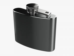 Flask Liquor Stainless Steel 06 3D Model