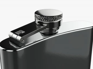 Flask Liquor Stainless Steel 06 3D Model