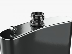 Flask Liquor Stainless Steel 06 3D Model