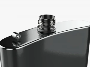 Flask Liquor Stainless Steel 06 3D Model
