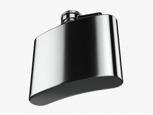 Flask Liquor Stainless Steel 06 3D Model