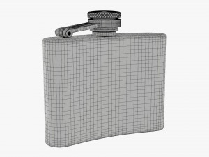 Flask Liquor Stainless Steel 06 3D Model