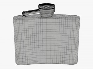 Flask Liquor Stainless Steel 06 3D Model