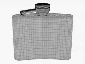 Flask Liquor Stainless Steel 06 3D Model