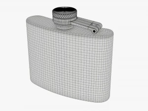 Flask Liquor Stainless Steel 06 3D Model