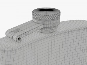 Flask Liquor Stainless Steel 06 3D Model