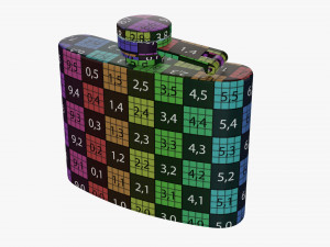 Flask Liquor Stainless Steel 06 3D Model