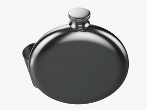 Flask Liquor Stainless Steel 07 3Dモデル