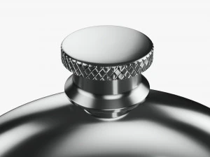 Flask Liquor Stainless Steel 07 3D Model