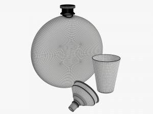 Flask Liquor Stainless Steel 07 3Dモデル