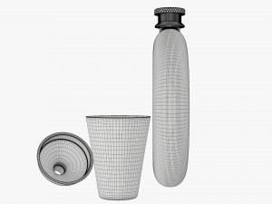 Flask Liquor Stainless Steel 07 3Dモデル