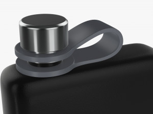 Flask Liquor Stainless Steel 08 3D Model