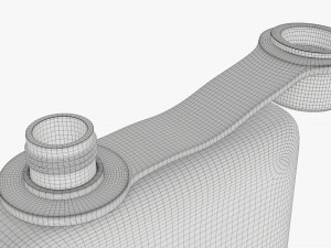 Flask Liquor Stainless Steel 08 Open 3D Model