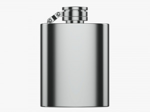 Flask Liquor Stainless Steel 09 3D Model