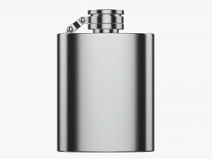 Flask Liquor Stainless Steel 09 3D Model