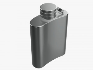 Flask Liquor Stainless Steel 09 3D Model